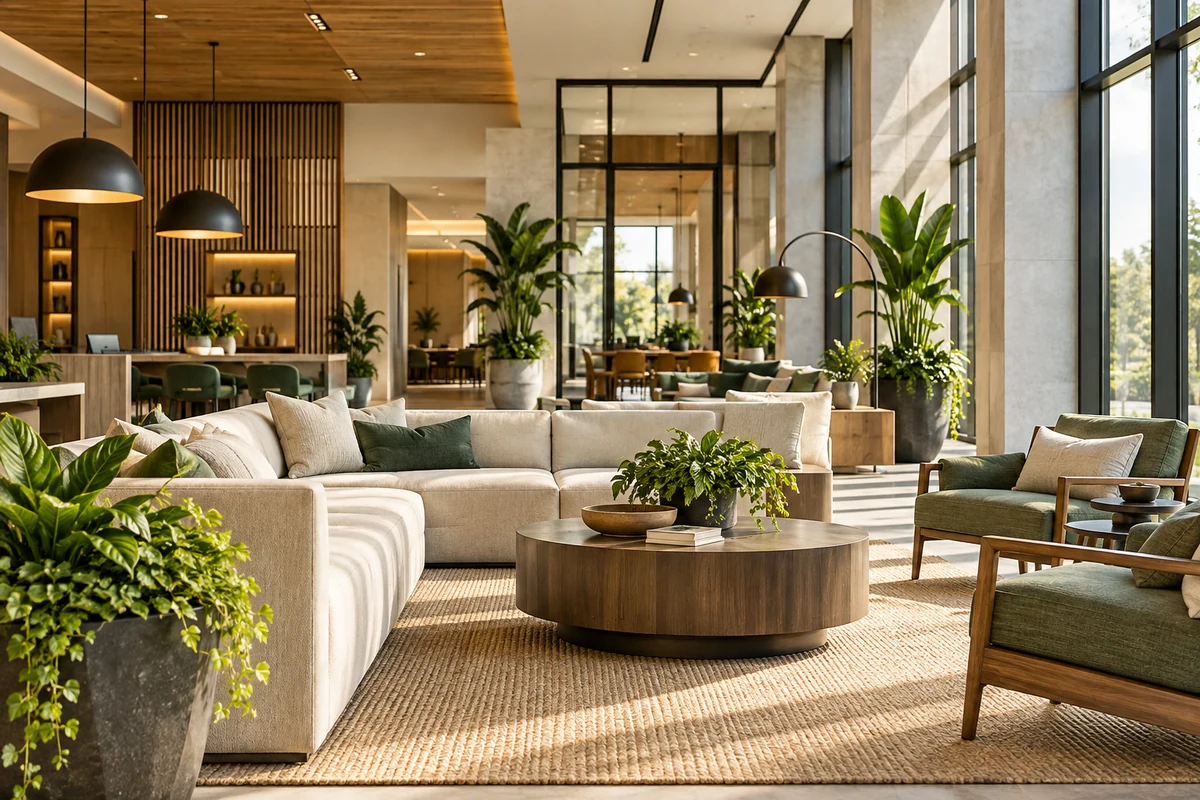 Apartment community lounge