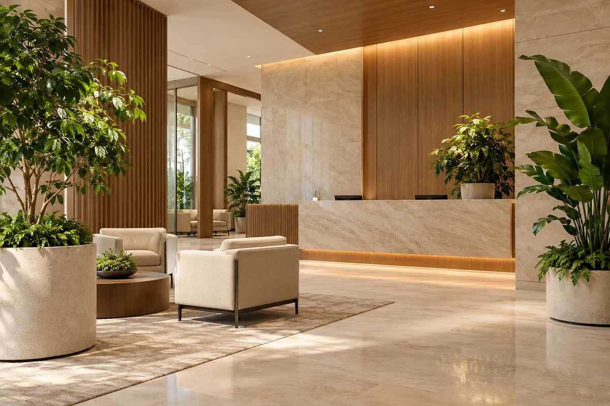 Financial institution interior